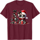 Cute Skeleton Skull Christmas Gothic Christmas Tree T-Shirt - T-Shirt | Maroon