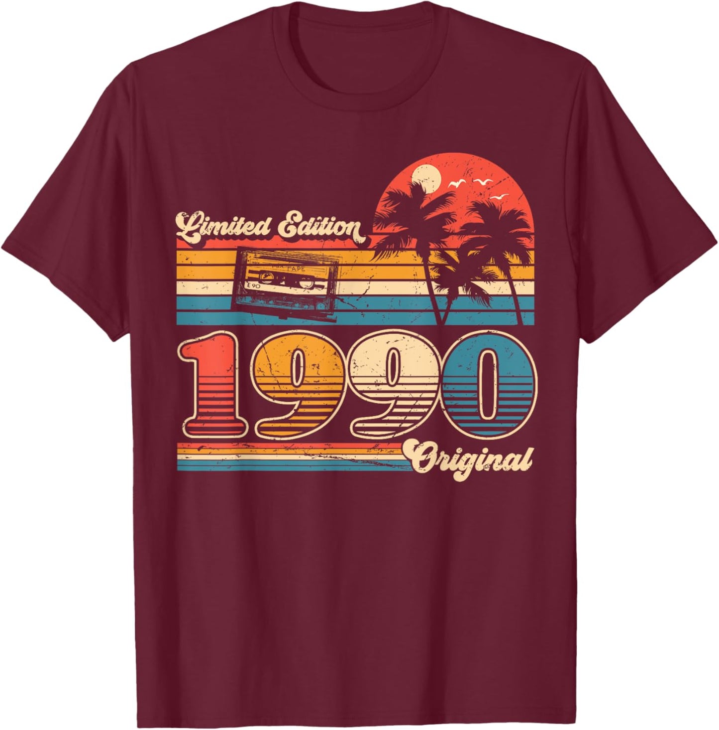 Original 1990 Vintage Birthday ancie Women T-Shirt - T-Shirt | Maroon