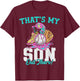 That's My Son Out There Baseball Ice Cream Drip Crossed Bats T-Shirt - T-Shirt | Maroon