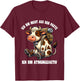 Lustiges Kuh Berg Bergsteiger Wandern T-Shirt - T-Shirt | Maroon