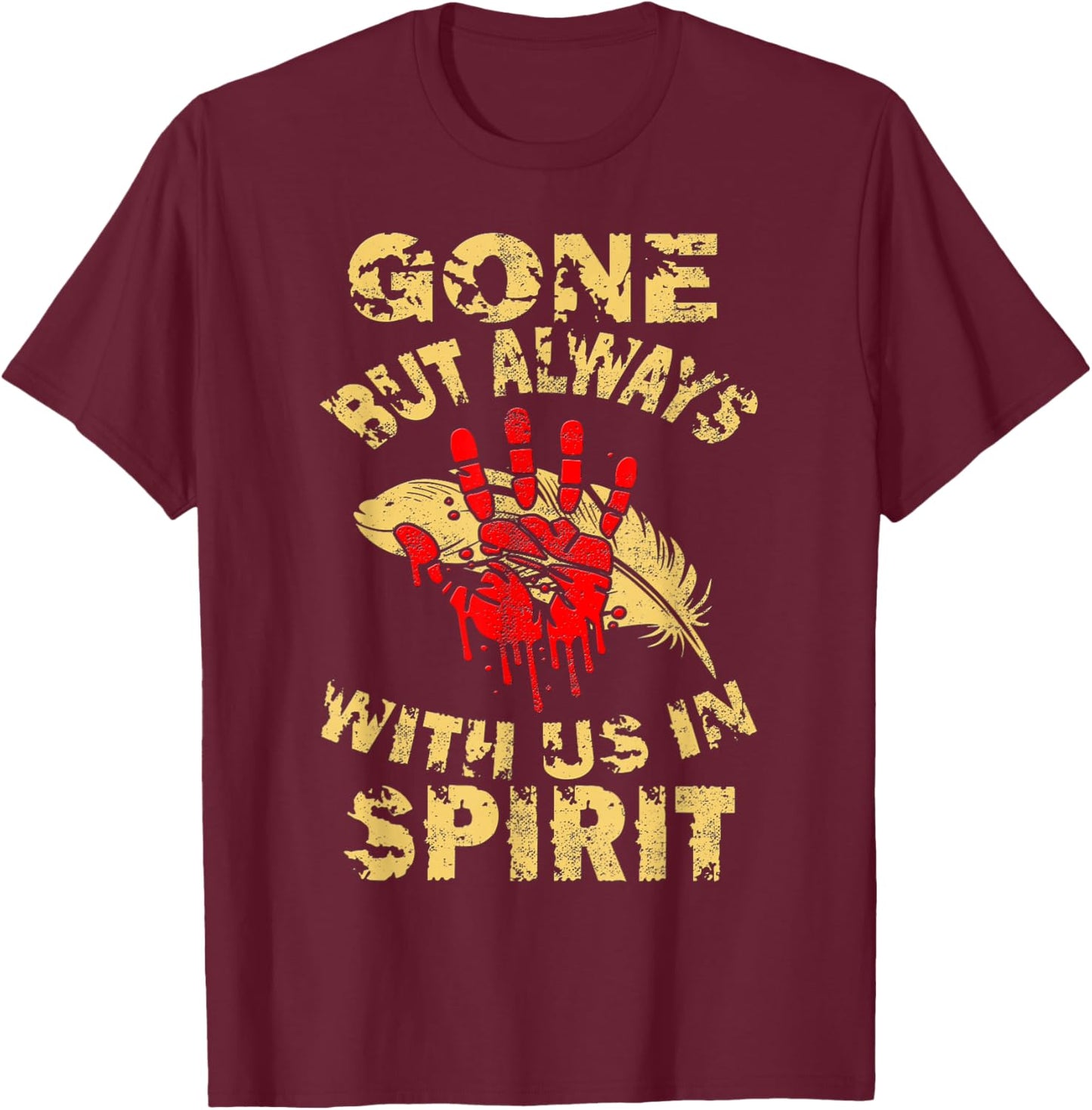 MMIW Awareness Indigenous Women Stolen Sisters Native Art T-Shirt - T-Shirt | Maroon