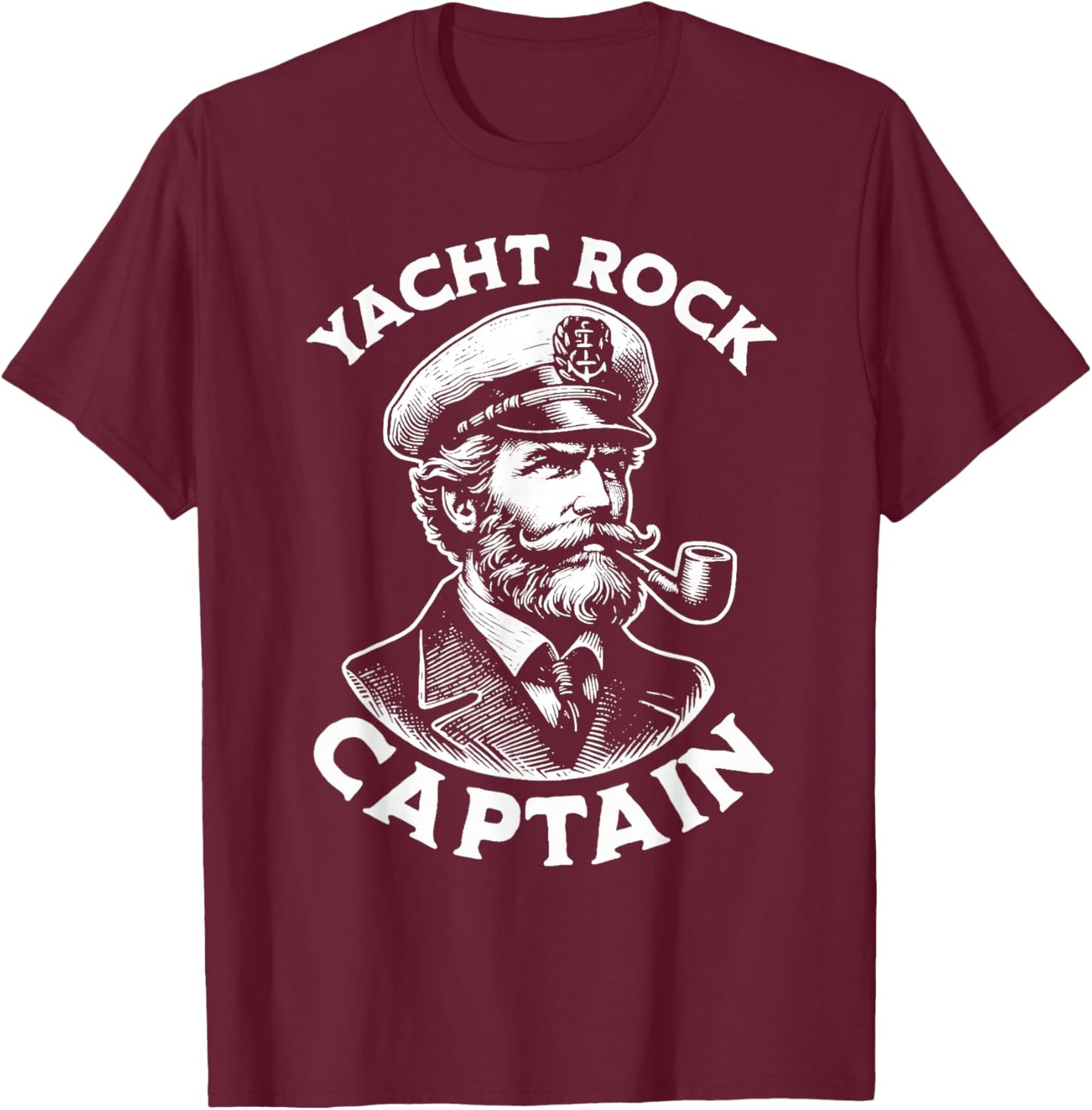 Yacht Rock Captain T-Shirt - T-Shirt | Maroon