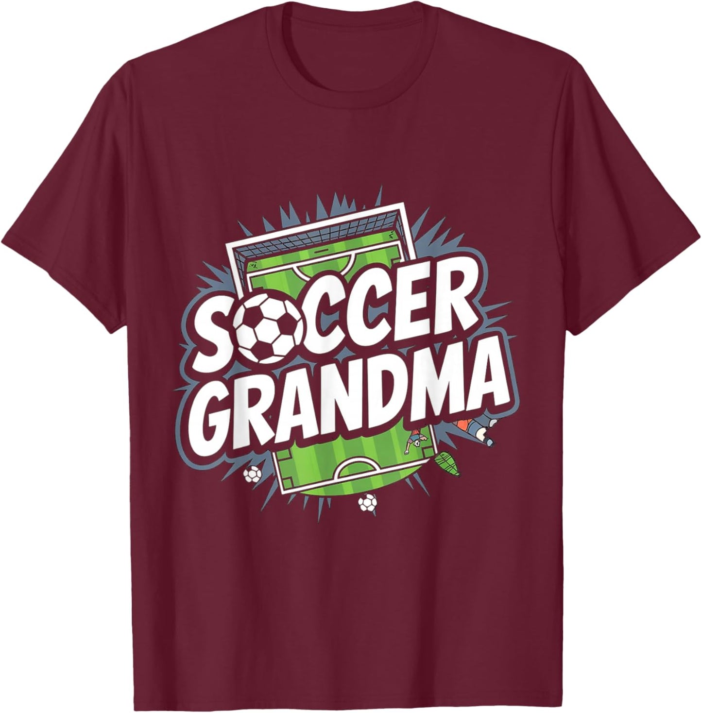 Soccer Grandma Funny Soccer T-Shirt - T-Shirt | Maroon