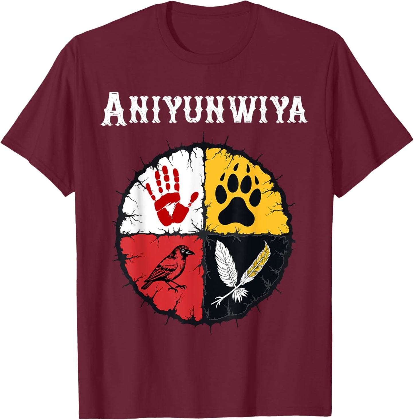 Medicine Wheel T-Shirt - T-Shirt | Maroon