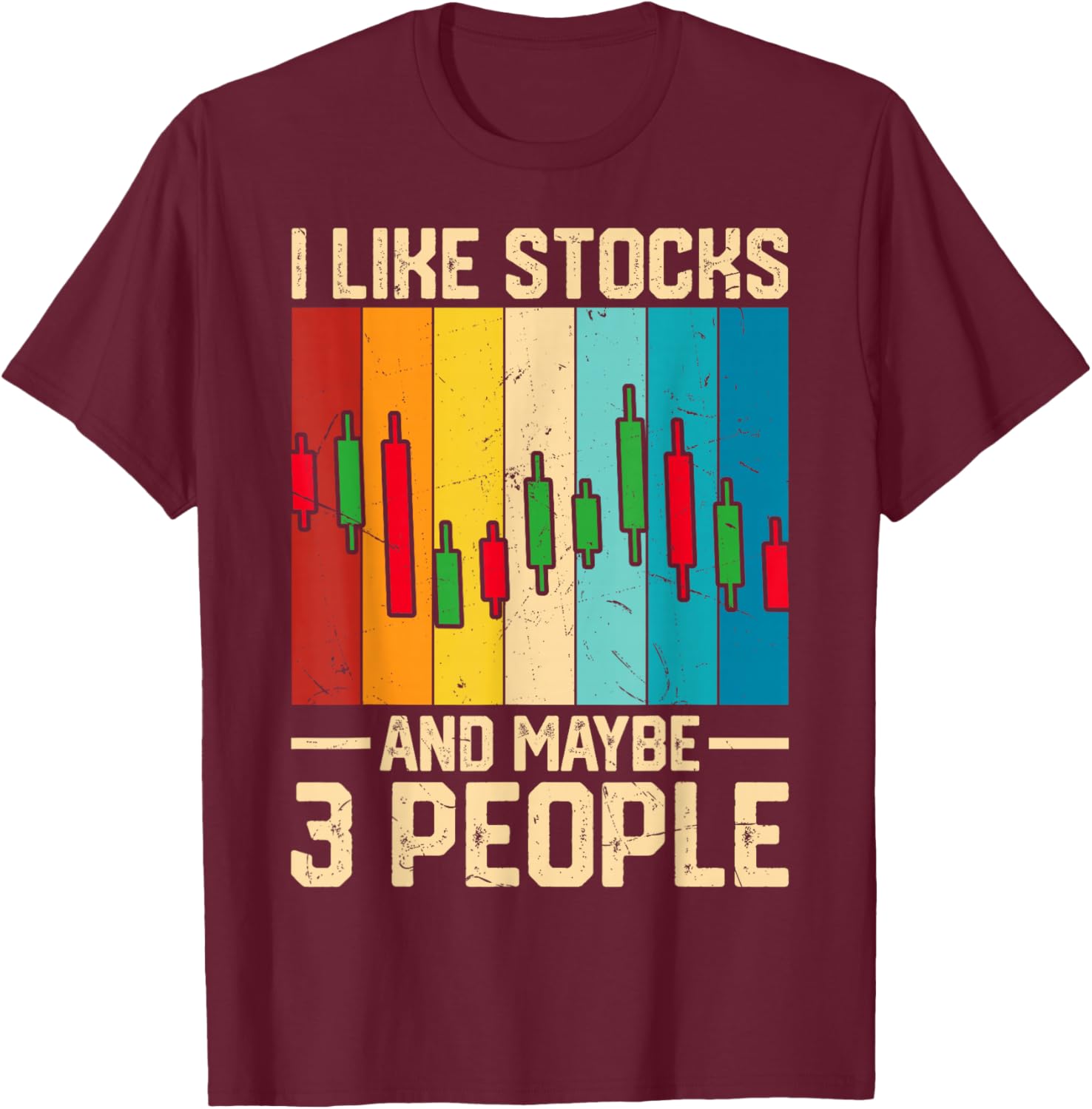 Stock Trader Day Trading Crypto Stock Market Money Investing T-Shirt - T-Shirt | Maroon