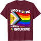 Gods Love Fully Inclusive Rainbow LGBTQ Gay Pride Christian T-Shirt - T-Shirt | Maroon