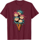 Baseball Dripping Ice Cream Drip Youth Boys Baseball T-Shirt - T-Shirt | Maroon