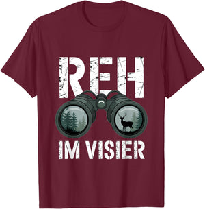 Deer in Visor T-Shirt - T-Shirt | Maroon