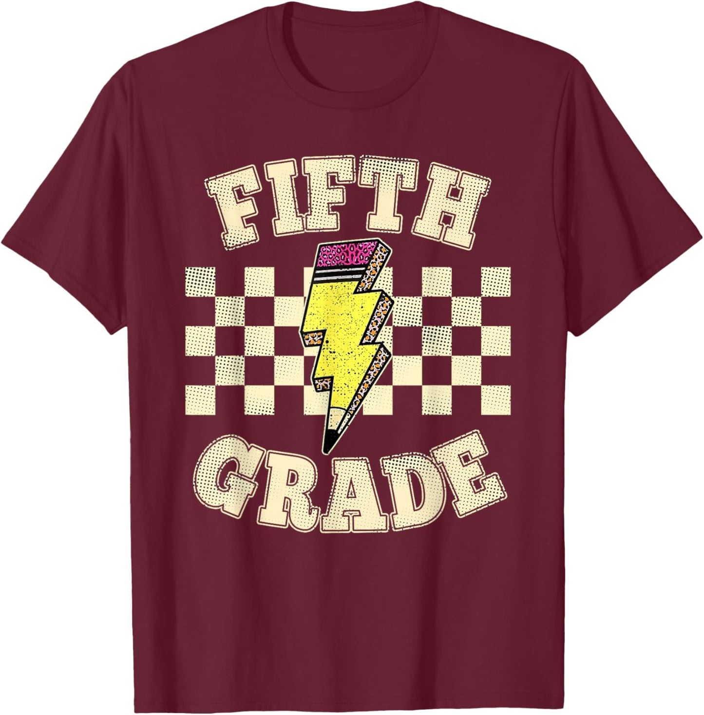 Fifth Grade Teacher First Day of 5th Grade Back to School T-Shirt - T-Shirt | Maroon