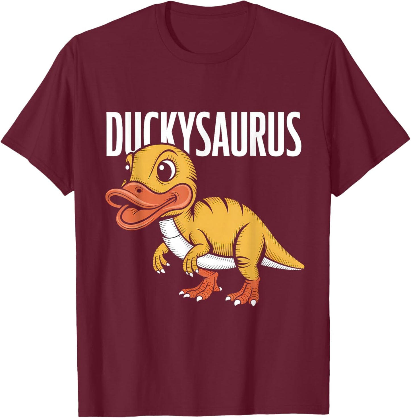Rubber Duck Dinosaur Duck Dino T-Rex Funny Rubber Duck T-Shirt - T-Shirt | Maroon