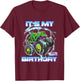 Kids Hot Wheels Monster Trucks - It's My Birthday Epic Crushing T-Shirt - T-Shirt | Maroon