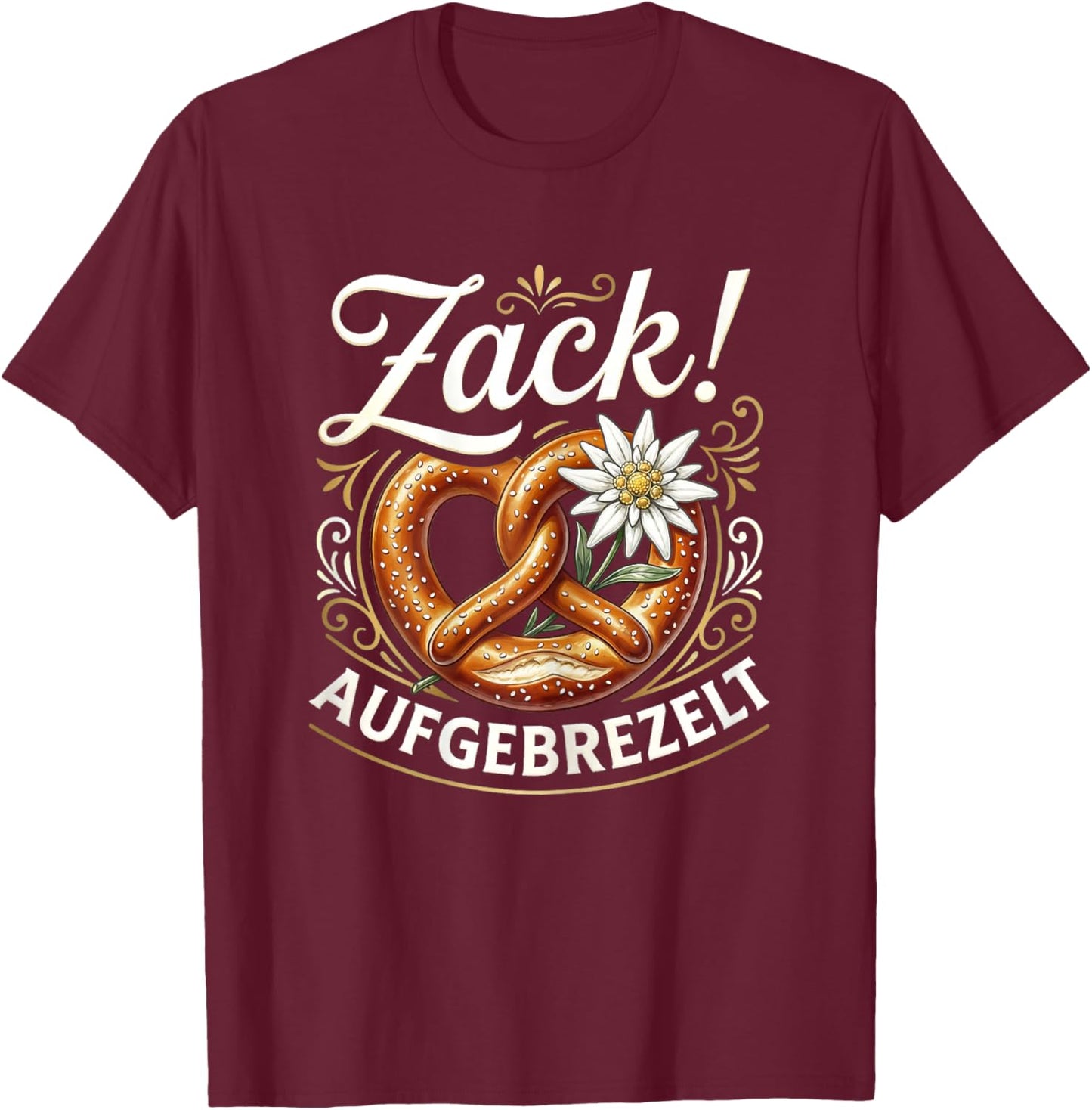 Trachten Damen Trachtenshirt Passend für Oktoberfest T-Shirt - T-Shirt | Maroon