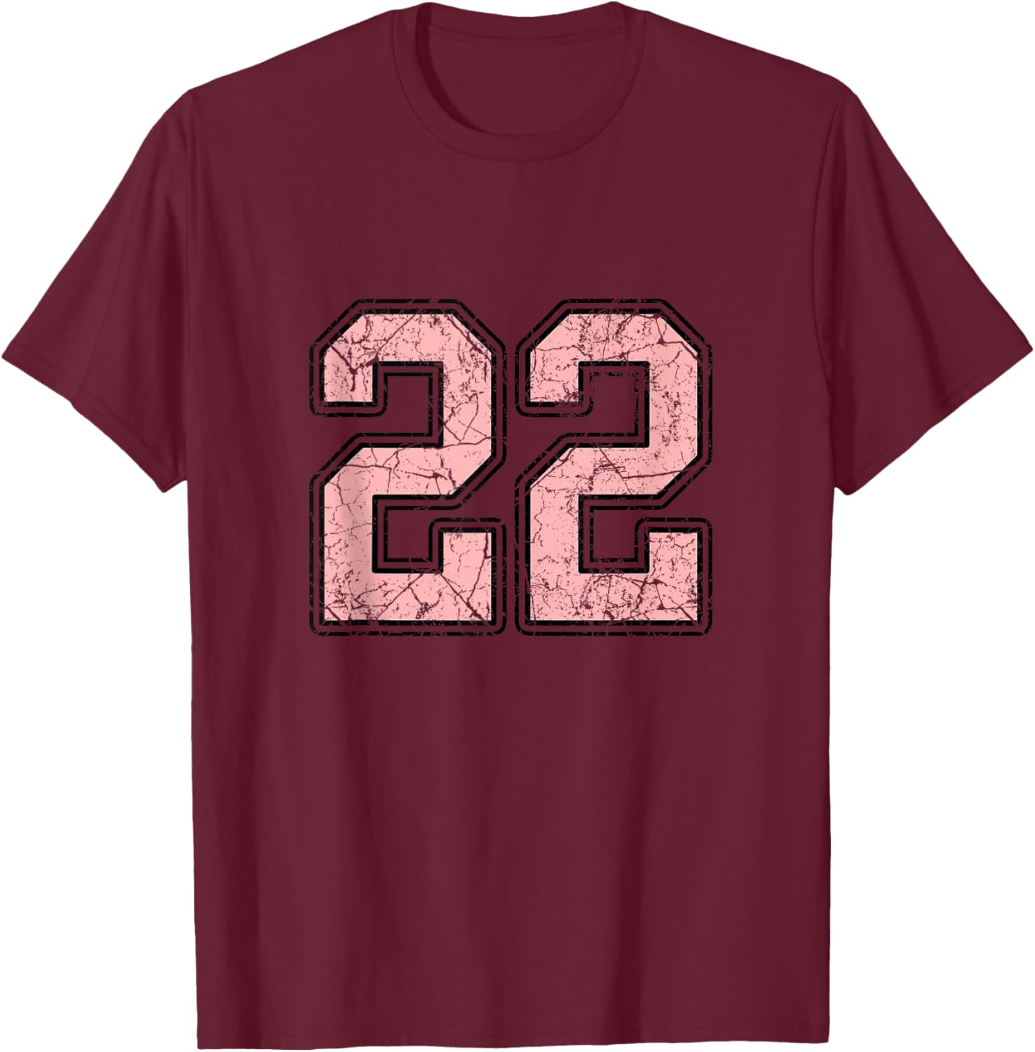 Pink and Black Number 22 Jersey Player Uniform #22 Fan T-Shirt - T-Shirt | Maroon