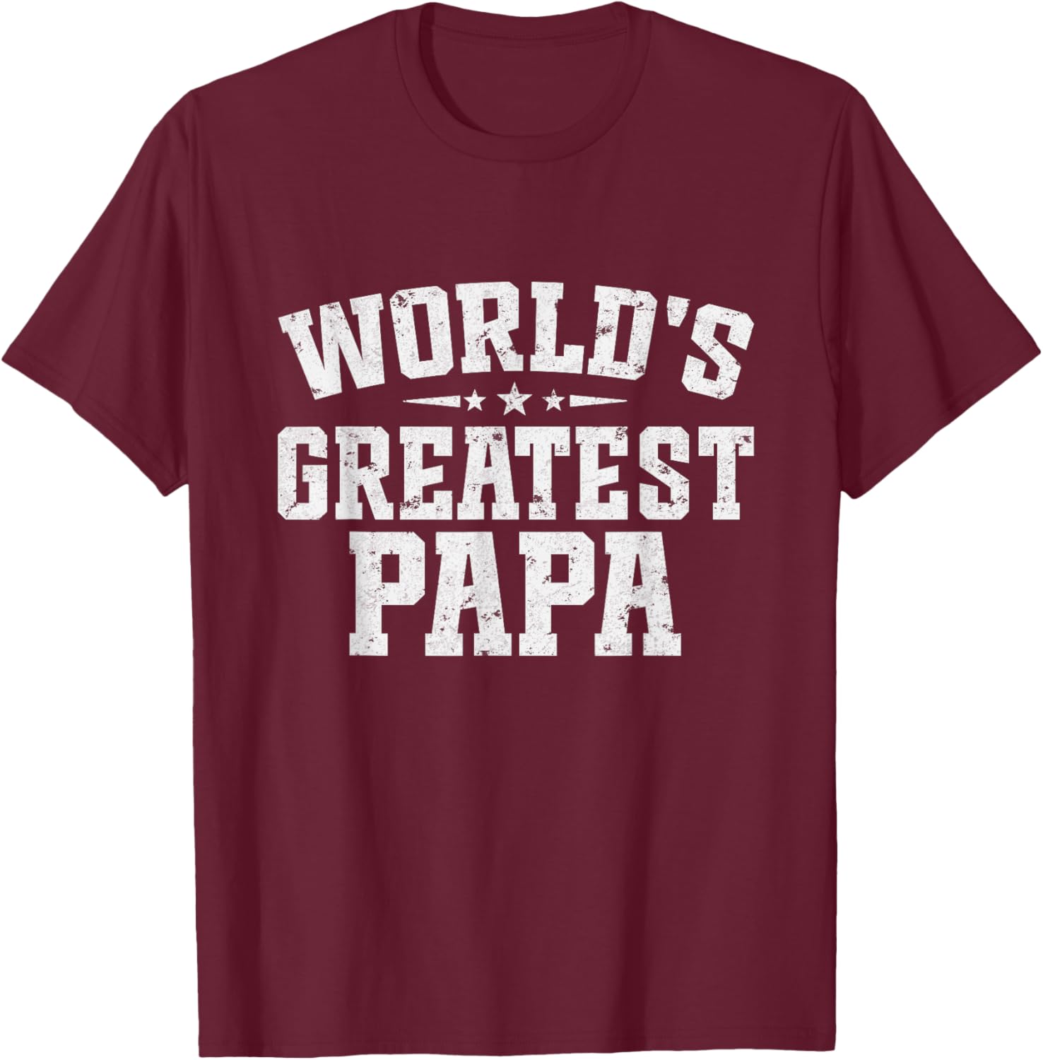 World's Greatest Papa Vintage Father's Day Dad Grandpa Men T-Shirt - T-Shirt | Maroon