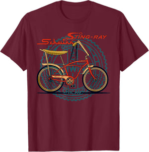 Vintage Stingray Krate Retro Funny Bicycle Lovers Cyclist T-Shirt - T-Shirt | Maroon