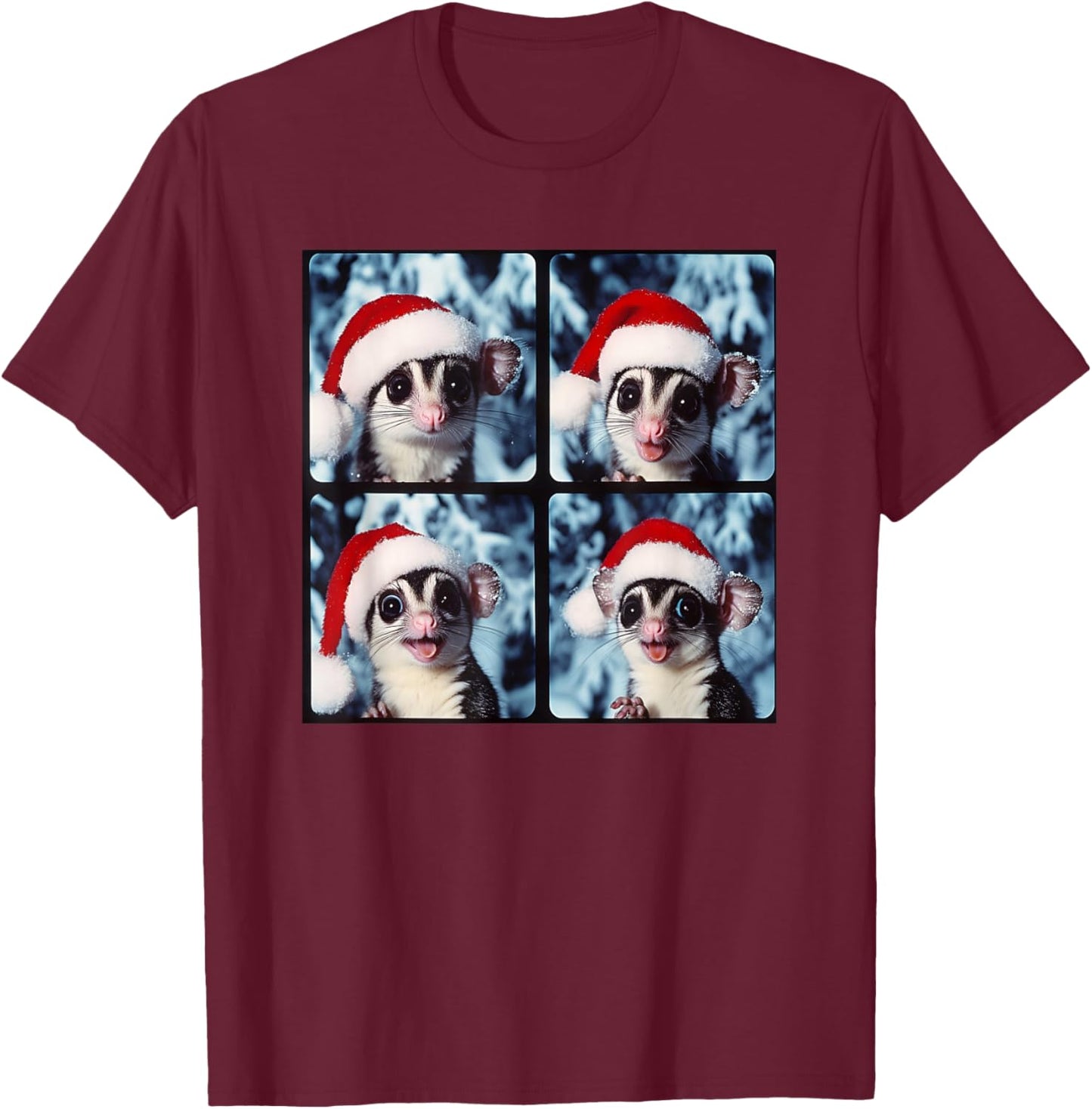 Sugar Glider Christmas Animal Photography Sugar Glider T-Shirt - T-Shirt | Maroon