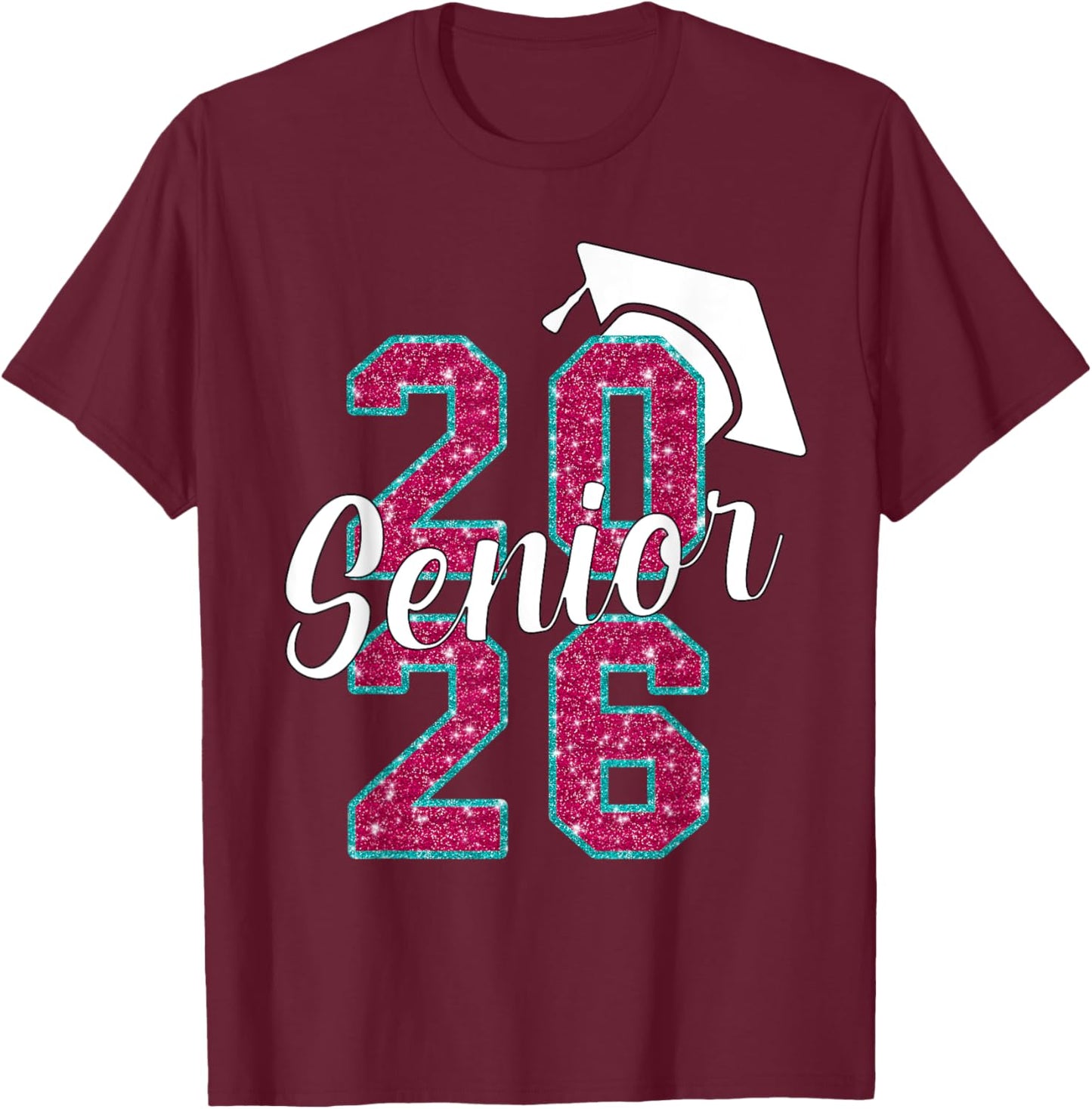 Senior 2026 First Day Of School Class Of 2026 Graduate T-Shirt - T-Shirt | Maroon