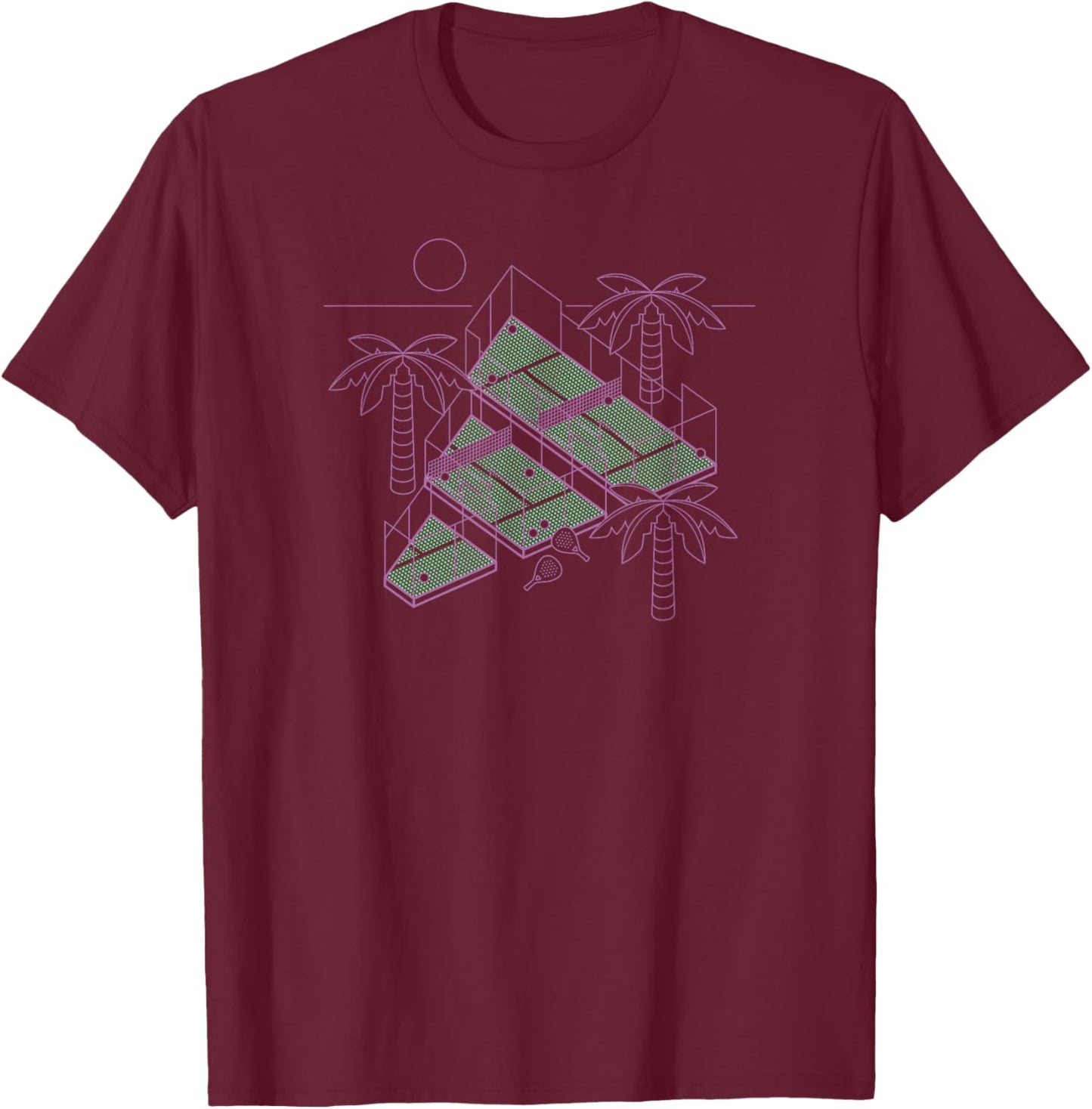 Adidas Badge of Sport Tennis Padel Logo Graphic T-Shirt - T-Shirt | Maroon