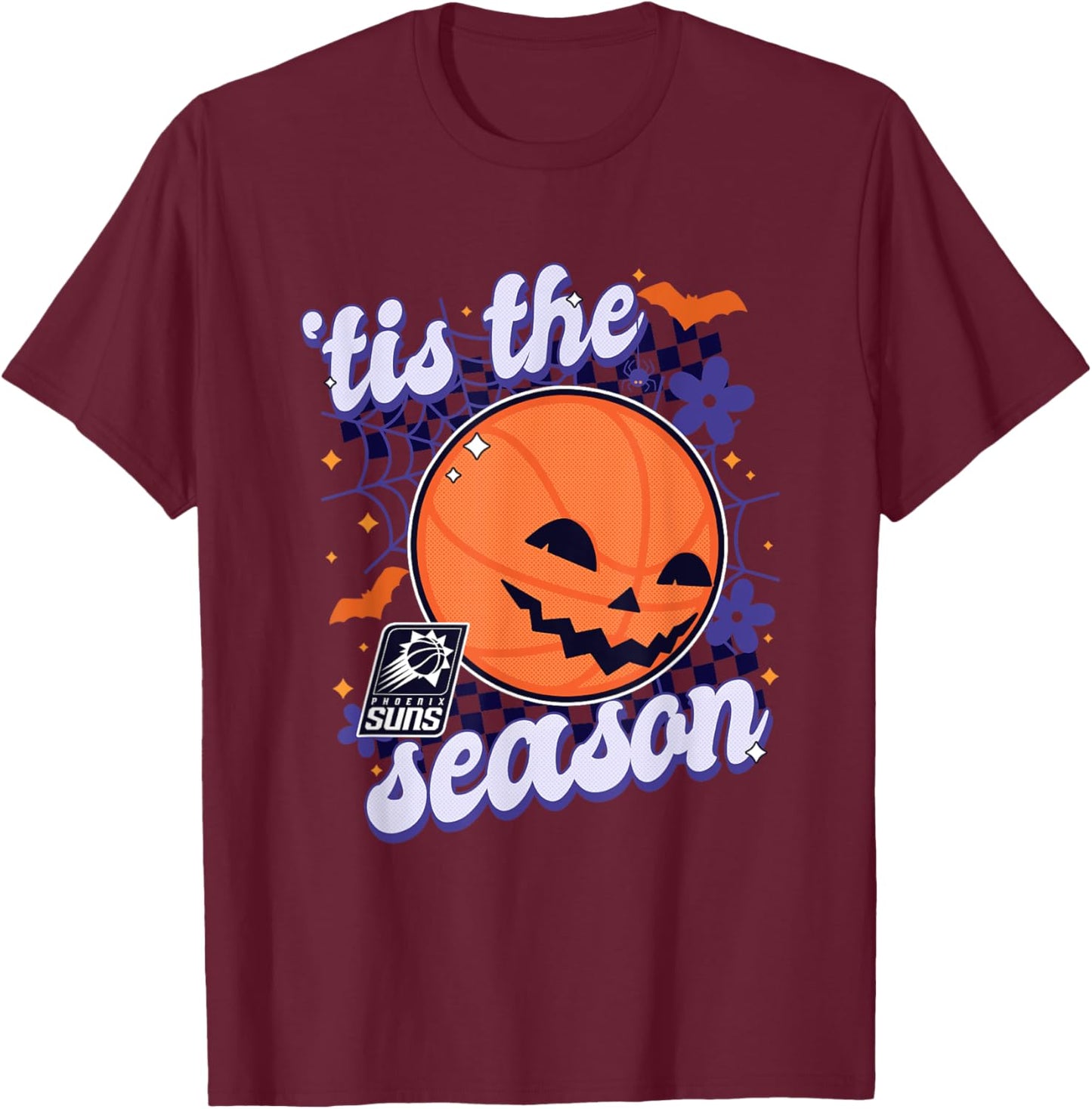NBA Phoenix Suns Halloween Spooky Season T-Shirt - T-Shirt | Maroon