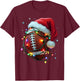 Santa Sports Christmas Football Player Design Boys T-Shirt - T-Shirt | Maroon