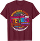 Groovy CTE Vibes Teacher Back To School Teachers Students T-Shirt - T-Shirt | Maroon