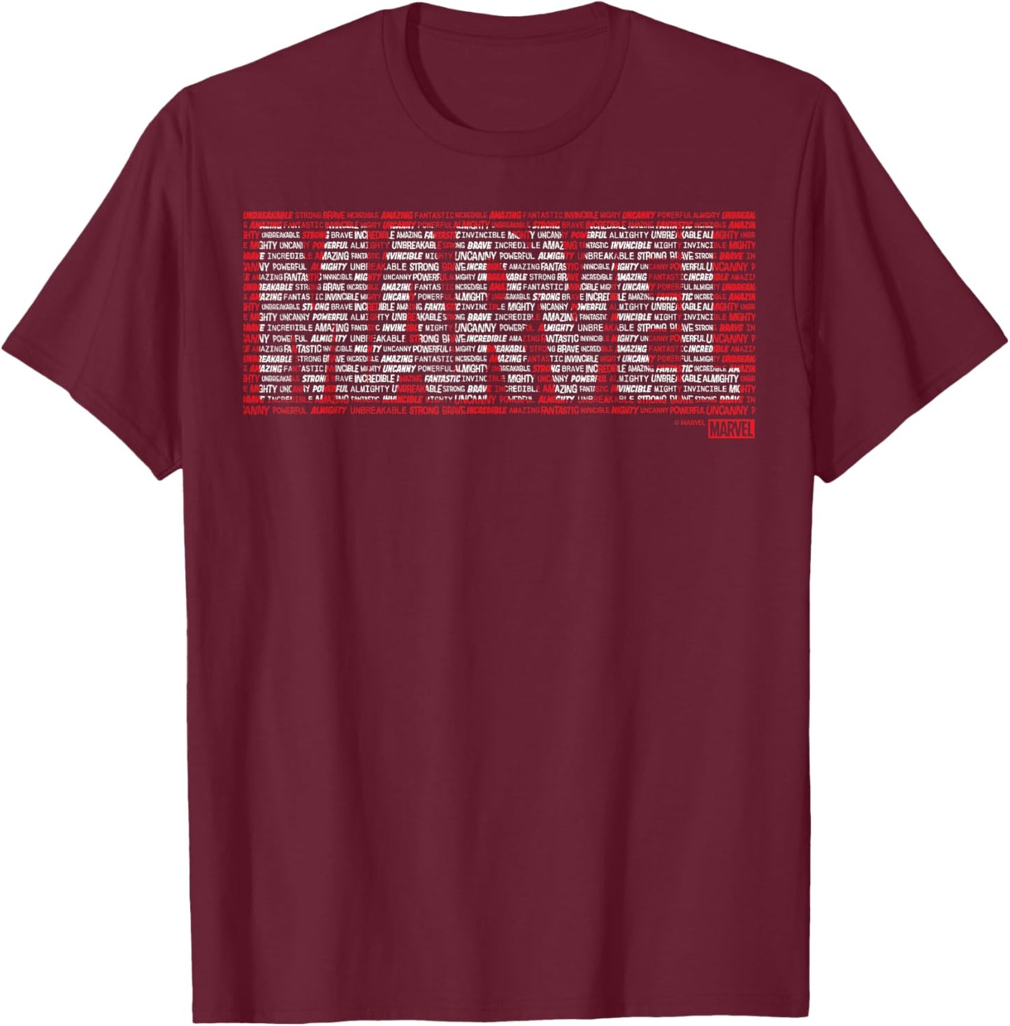 Marvel - Logo Word Fill T-Shirt - T-Shirt | Maroon