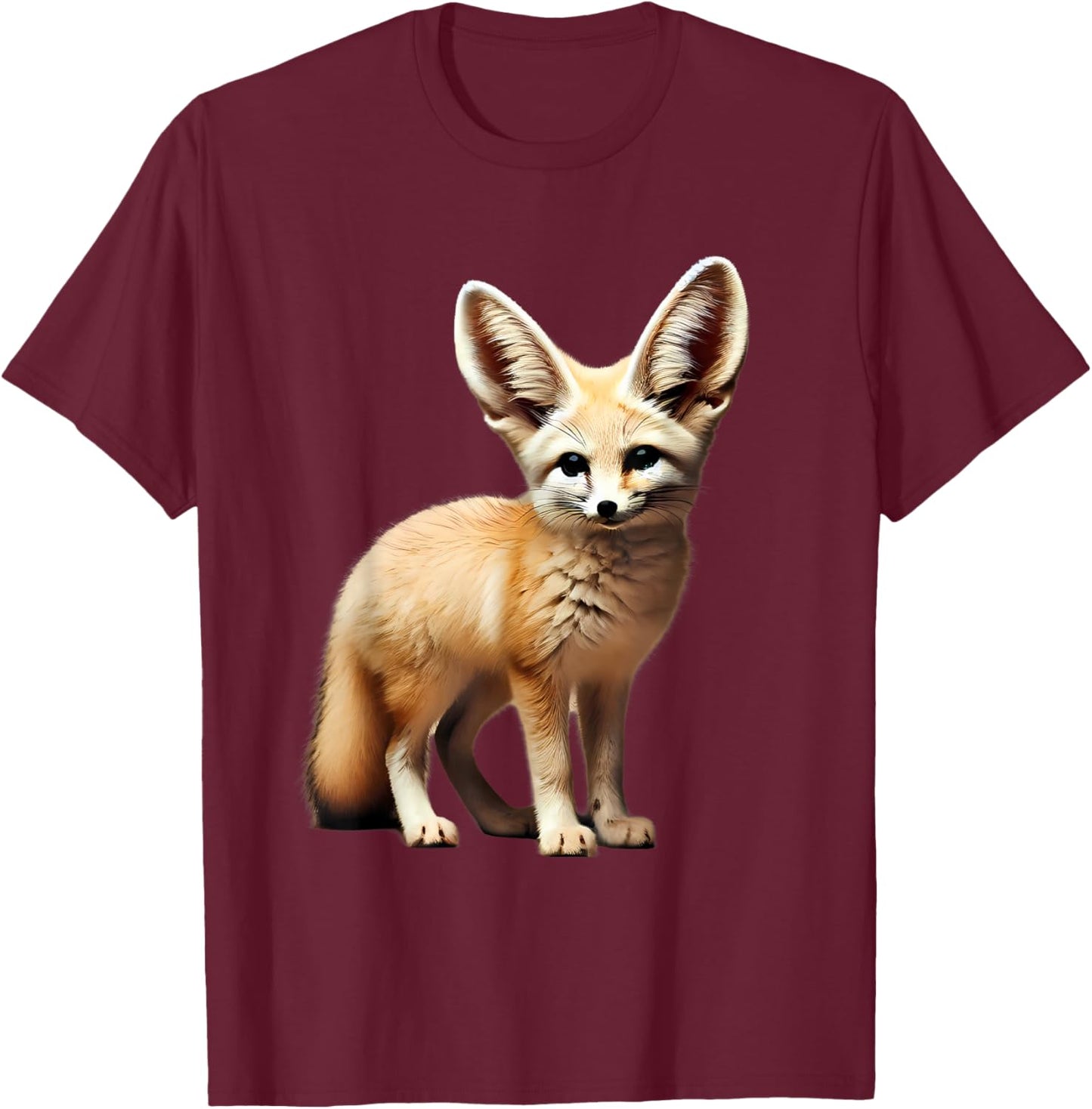 African Fennec Fox Animal T-Shirt - T-Shirt | Maroon