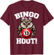 Funny Bingo Game Bingo It's A Hoot Design T-Shirt - T-Shirt | Maroon