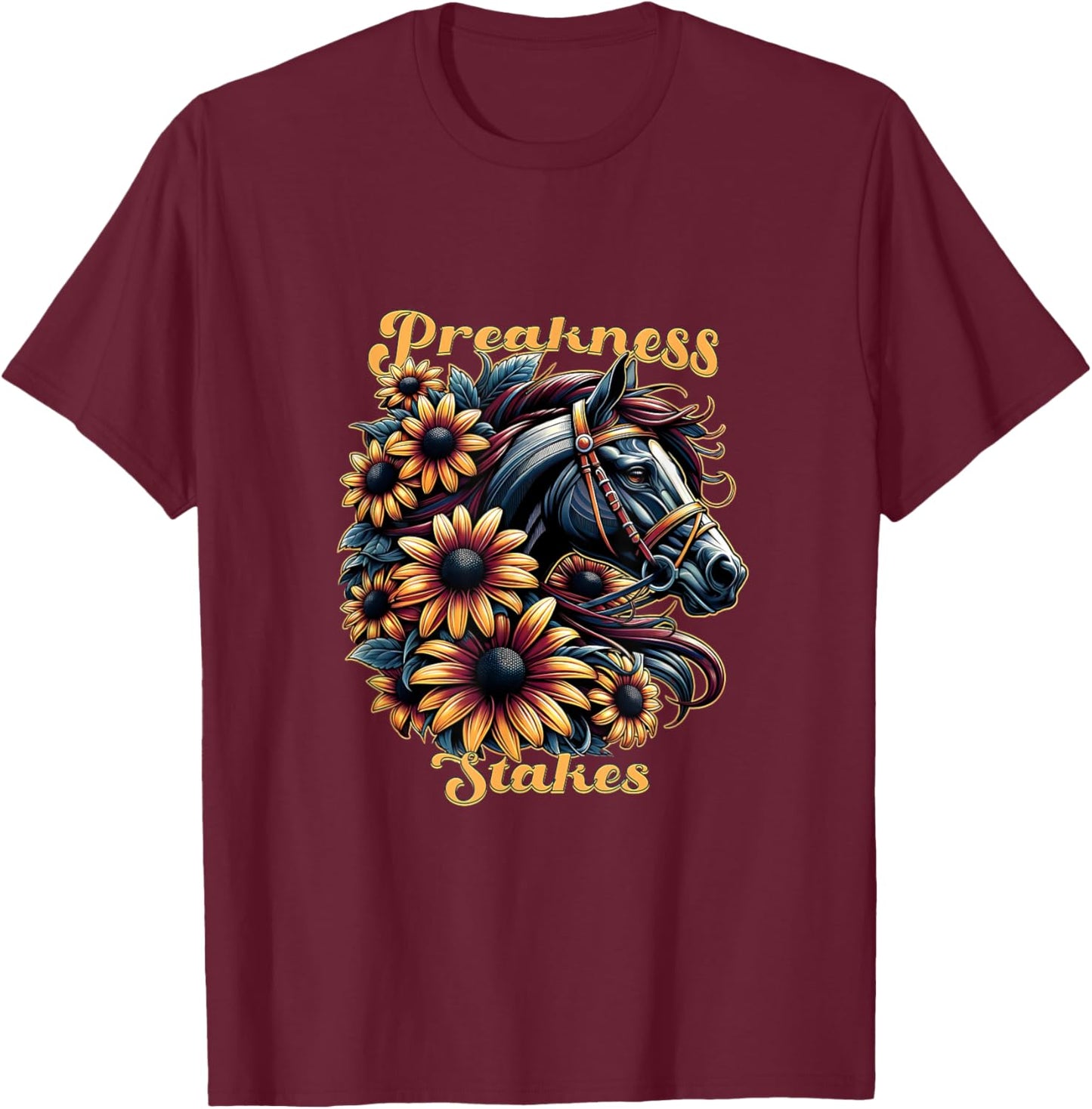 Preakness Stakes Horse Racing Outfit Women's Design T-Shirt - T-Shirt | Maroon