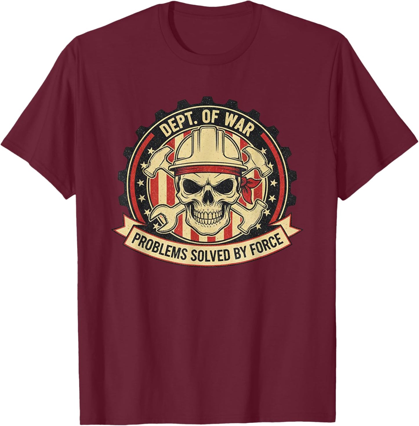 Department of War Established 2025 DOW T-Shirt - T-Shirt | Maroon