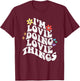 Retro Groovy Im Lovie Doing Lovie Things Funny Mother's Day T-Shirt - T-Shirt | Maroon