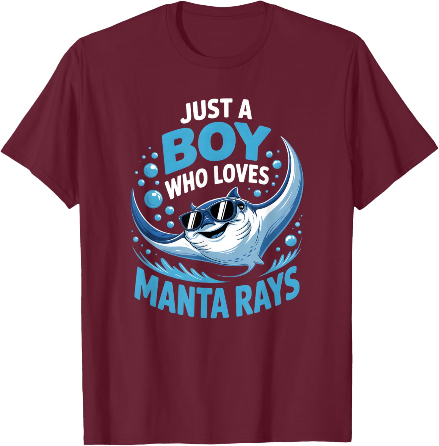 Boys Manta Ray T-Shirt - T-Shirt | Maroon