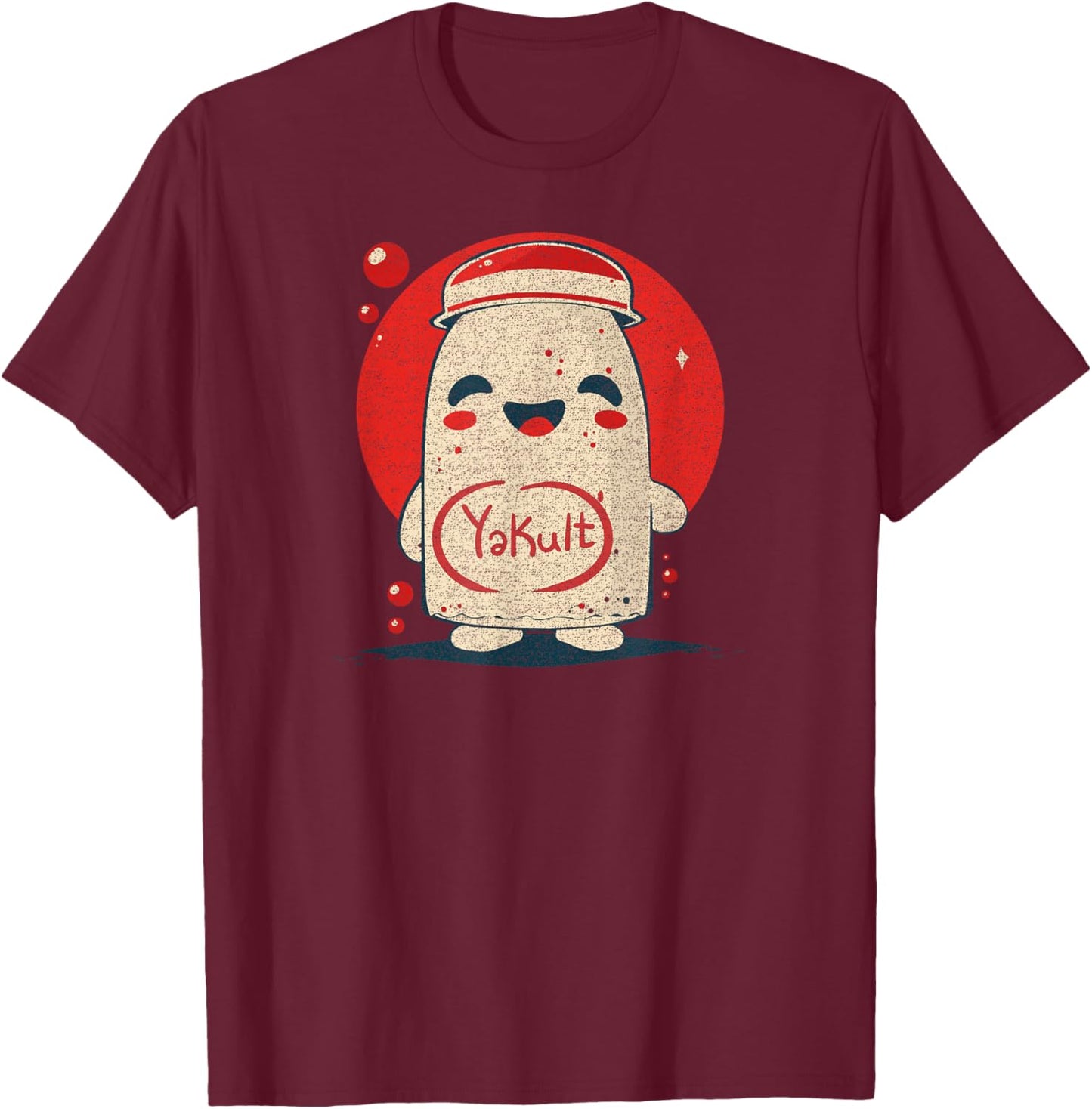 Sweet Japanese Yoghurt Yakuruto Milk Drink Yakult T-Shirt - T-Shirt | Maroon