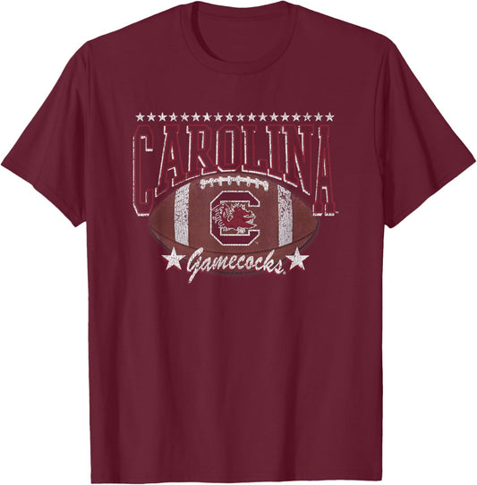 South Carolina Gamecocks Football Vintage Stars Black T-Shirt - T-Shirt | Maroon