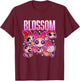 The Powerpuff Girls Blossom Chrome Multi Pose T-Shirt - T-Shirt | Maroon
