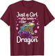Cool Bearded Dragon Art For Girls Women Bearded Dragon Lover T-Shirt - T-Shirt | Maroon