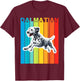 Colorful Dalmatian T-Shirt - T-Shirt | Maroon