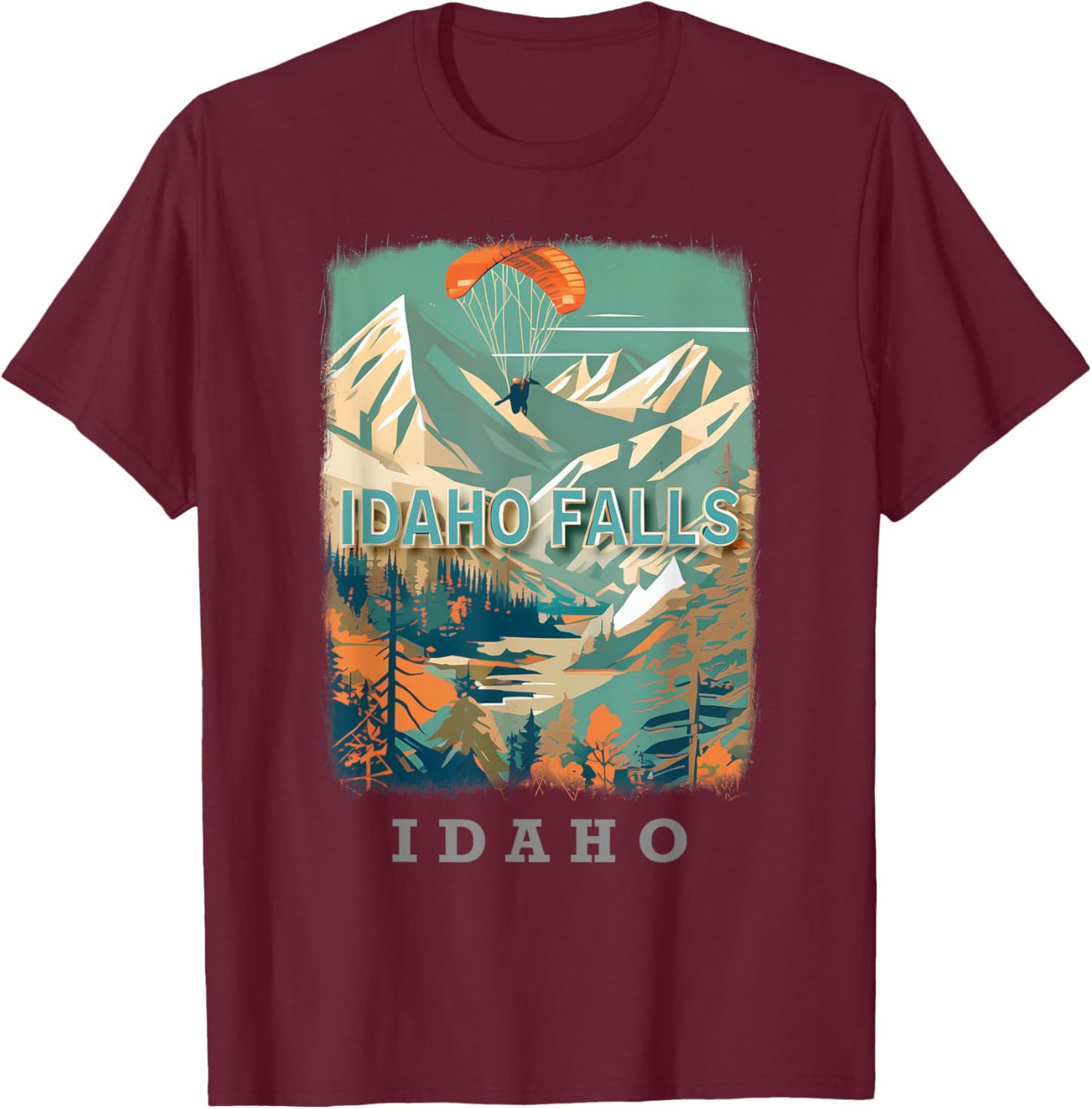Idaho Falls Idaho ID Breathtaking Mountains SD859 T-Shirt - T-Shirt | Maroon