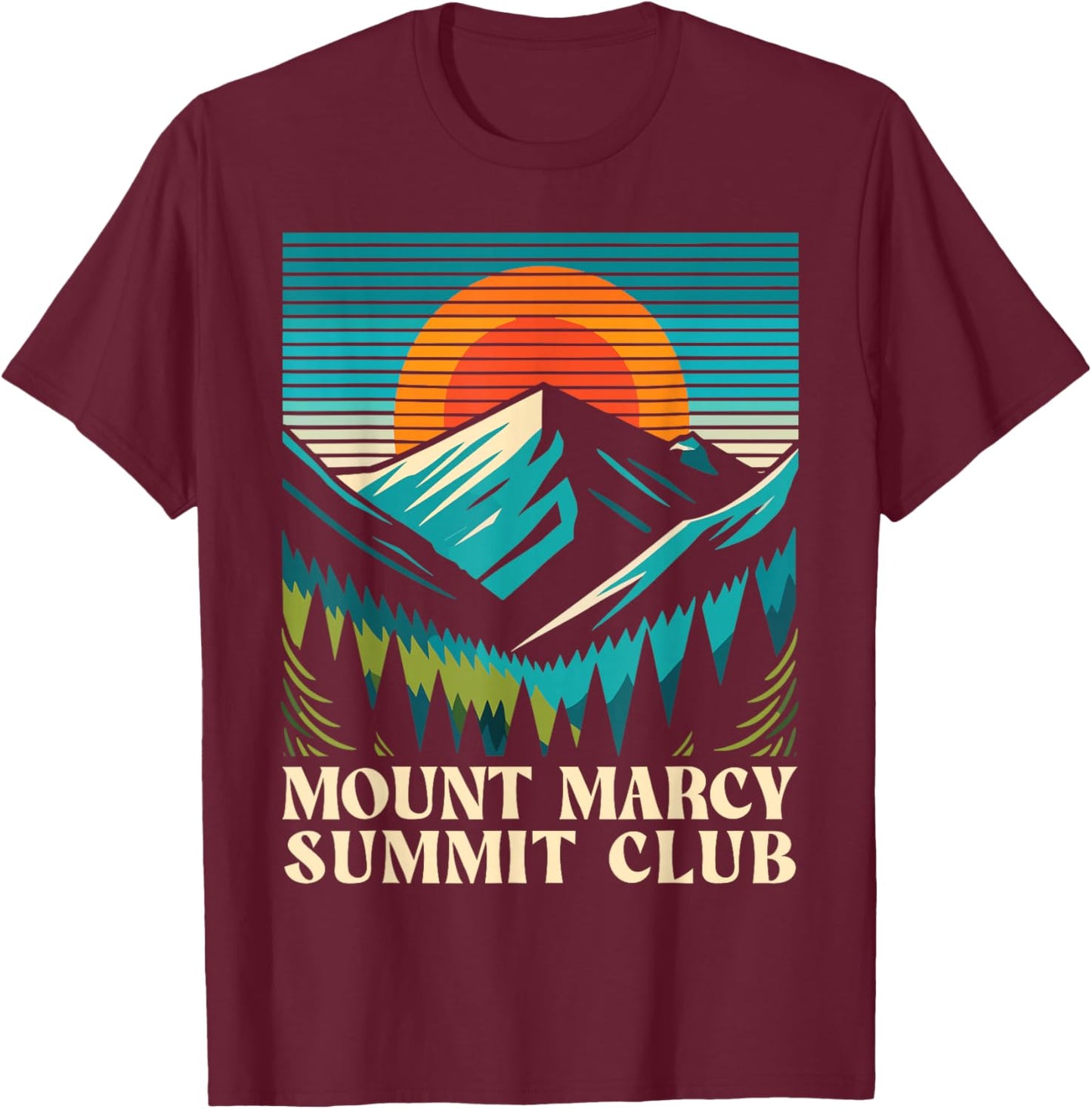 Mount Marcy Summit Club, Mt Marcy T-Shirt - T-Shirt | Maroon