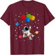 Space Astronaut Funny Building Blocks Bricks Master Builder T-Shirt - T-Shirt | Maroon