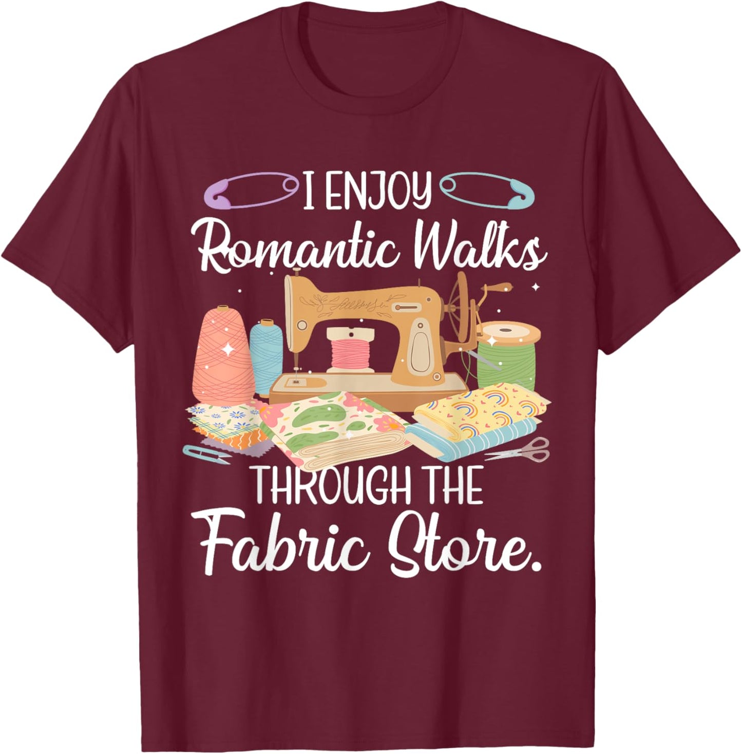 Funny Sewing Art For Mom Women Sewing Machine Quilting Sewer T-Shirt - T-Shirt | Maroon
