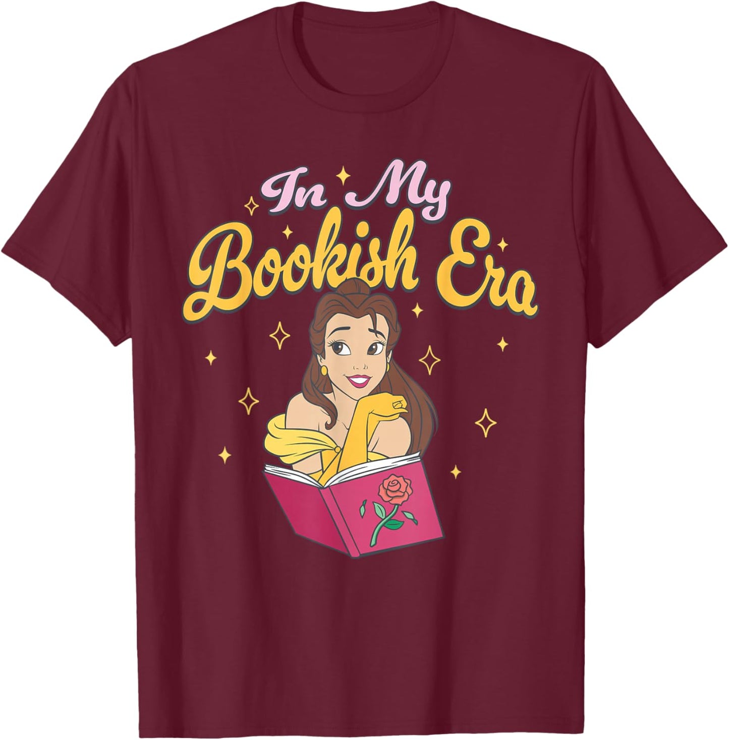 Disney Beauty and The Beast in My Bookish Era T-Shirt - T-Shirt | Maroon