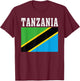 Tanzania Flag Patriotic National Roots Souvenir T-Shirt - T-Shirt | Maroon
