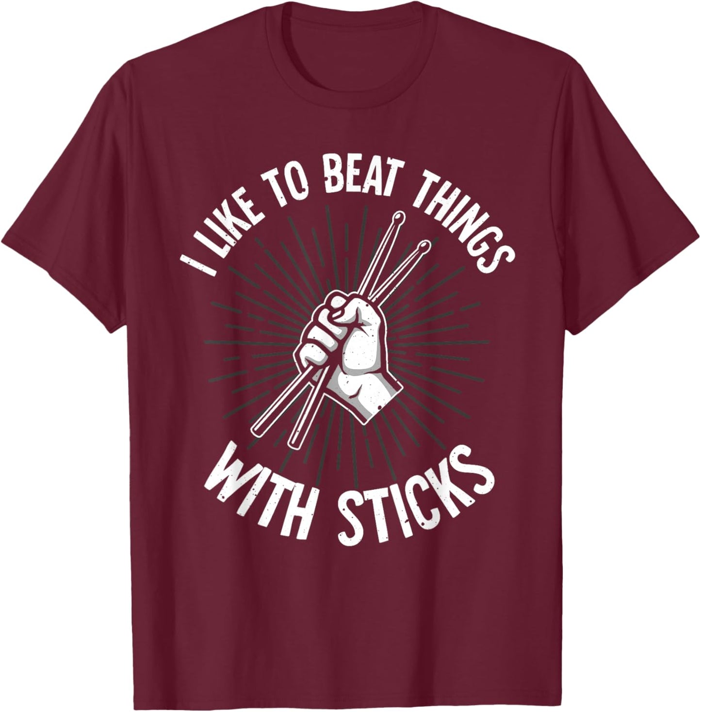 Funny Drumming Art Women Drumline Drum Set Drummer T-Shirt - T-Shirt | Maroon