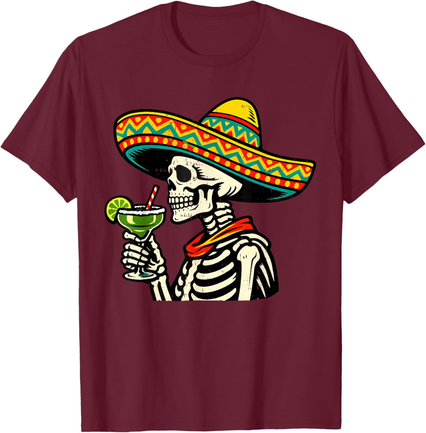Happy Cinco de Mayo Fiesta Funny Men Mexican Party Drinking T-Shirt - T-Shirt | Maroon