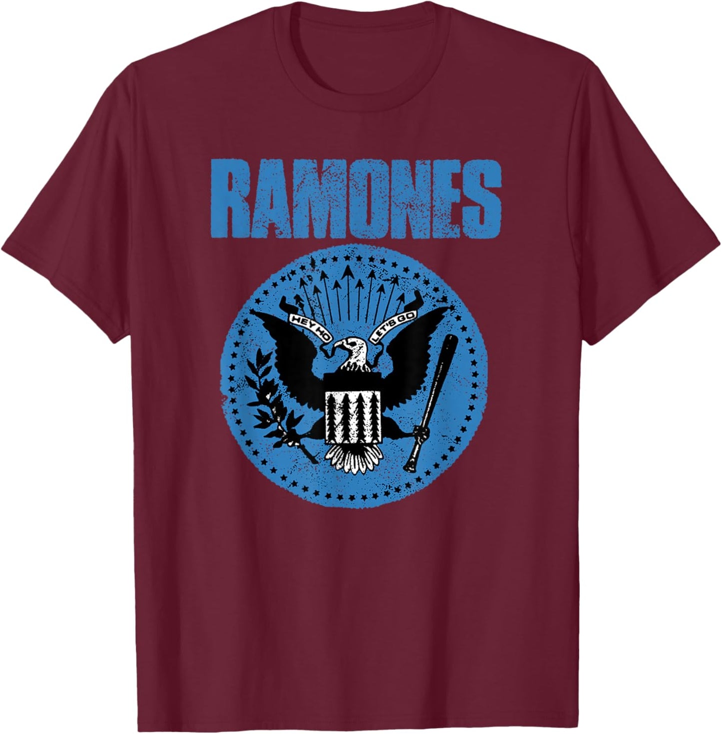 Ramones Blue Seal T-Shirt - T-Shirt | Maroon