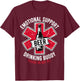 Emotional Support Drinking Buddy Funny Adult Humor Beer T-Shirt - T-Shirt | Maroon