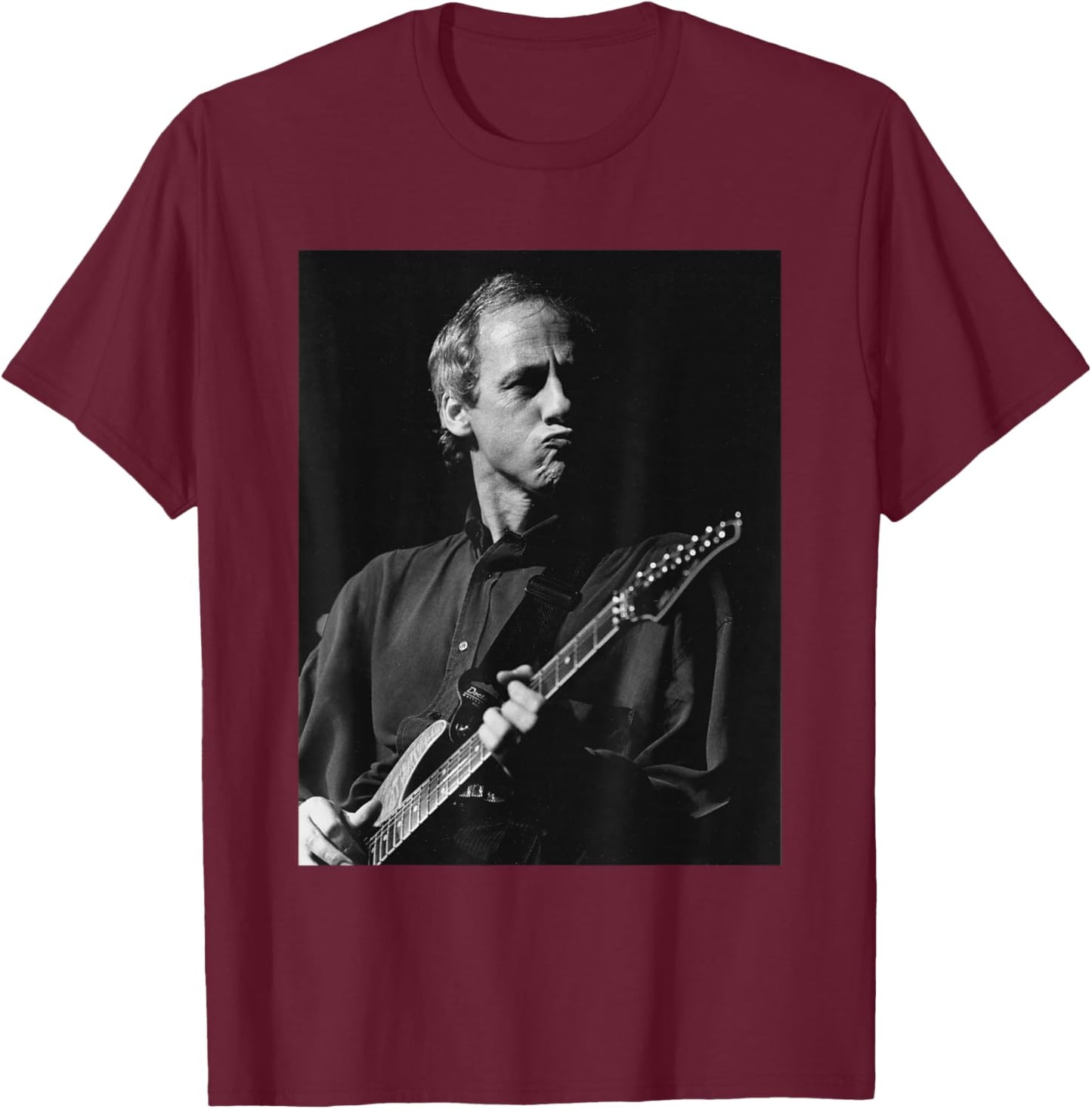 Mark Knopfler Dire Straits Joanne Gillespie Support Gig T-Shirt - T-Shirt | Maroon