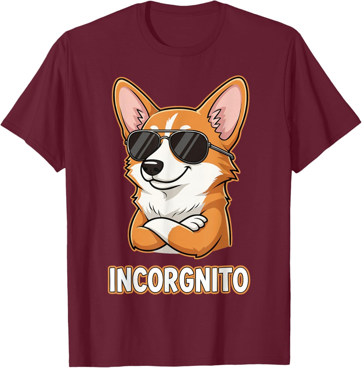 Incorgnito Walisischer Corgi Hundebesitzer Humor Männer Frau Kinder T-Shirt - T-Shirt | Maroon