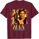Star Wars Valentine's Day '90s Couples Matching Her Han T-Shirt - T-Shirt | Maroon